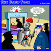 Cartoon: Forgetful knight (small) by toons tagged metal,detector,airport,security,knights,sir,galahad,car,keys