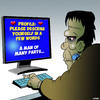Cartoon: Frankenstein dating (small) by toons tagged frankenstein,recycled,materials