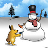 Cartoon: Gimme the carrot! (small) by toons tagged snowman,rabbits,robbery,stickup,guns,burglar,carrots