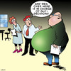 Cartoon: Gut feelings (small) by toons tagged obesity,fat,gut,feeling,office,workers,overweight