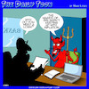 Cartoon: Inflation (small) by toons tagged satan,devil,wages,of,sin,bank,loans,banks