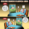 Cartoon: Medical Lingo (small) by toons tagged iphones,coma,medical,talk,lingo,wasted,sleeping,hospitals