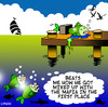 Cartoon: mixed up (small) by toons tagged mafia,gangland,killing,ocean,fish,animals,sailing,cement,shoes
