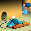 Cartoon: Mousetrap (small) by toons tagged computer,mouse,mousetrap,cats,trap,mice