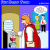 Cartoon: Office water cooler (small) by toons tagged christ,water,into,wine,office,politics,jesus,miracles