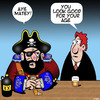 Cartoon: Old Pirate (small) by toons tagged pirates,ageing,pensioner,aye,matey