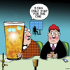 Cartoon: One for the road (small) by toons tagged alcohol,quick,drink,alcoholic,over,sized,drinks