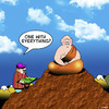 Cartoon: One with everything (small) by toons tagged buddist,priest,guru,pizza,dali,lama