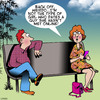 Cartoon: Online dates (small) by toons tagged pick up lines social media networking