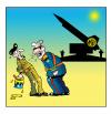 Cartoon: peace bomb (small) by toons tagged disarmament,nuclear,weapons,military,power,tanks,rockets,peace,movement,sign