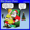 Cartoon: Perfect man (small) by toons tagged santa,puppies,perfect,man,christmas,wish,list,santas,knee
