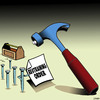 Cartoon: Restraining order (small) by toons tagged hammer,and,nails,restraining,order,tools