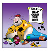 Cartoon: self help guru (small) by toons tagged self,help,groups,guru,personal,trainer,fitness,tramps,gyms,obesity,fat