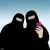Cartoon: Selfie (small) by toons tagged burqa,burka,selfie,photograph,smart,phone,islam