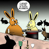 Cartoon: Showbiz (small) by toons tagged rabbits,magician,magic,show,business,theartre,animals