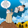Cartoon: Ten commandments (small) by toons tagged company,policy,ten,commandments,moses,god,bible,story,management,guidelines,policies