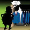 Cartoon: The Trump wardrobe (small) by toons tagged racism,donald,trump,white,supremacists,kkk,fashion,usa