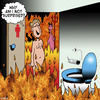 Cartoon: Toilet paper hell (small) by toons tagged toilet,paper,punishment
