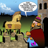 Cartoon: Trojan horse (small) by toons tagged trojan,horse,pony,princess,greeks,horses,royalty