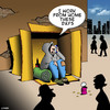 Cartoon: Working from home (small) by toons tagged living,in,box,begging,work,from,home