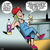Cartoon: Yoga pants (small) by toons tagged yoga wine drinking exercise pants keeping fit