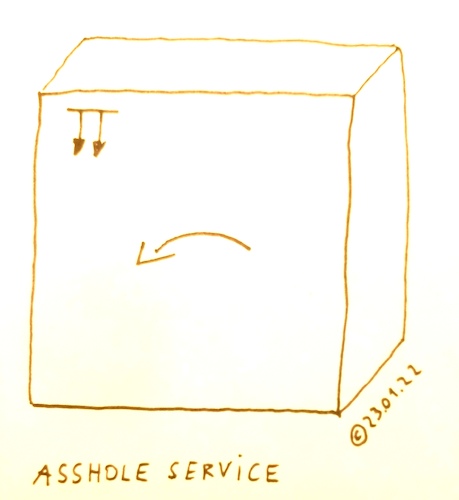 Cartoon: Asshole Service (medium) by Müller tagged amazon,asshole,service