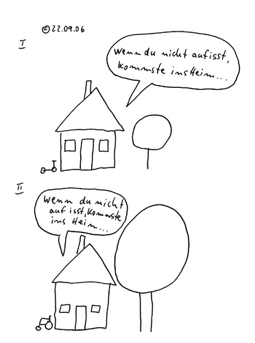 Cartoon: Aufessen (medium) by Müller tagged essen,aufessen,heim