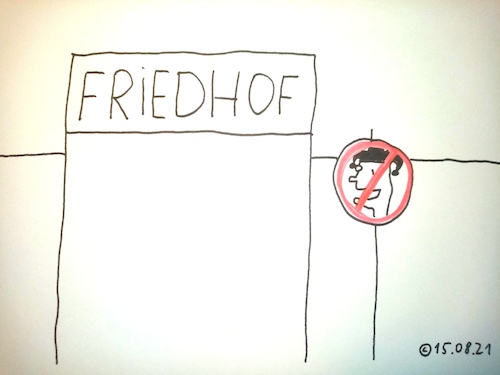 Cartoon: Friedhof (medium) by Müller tagged friedhof,verboten