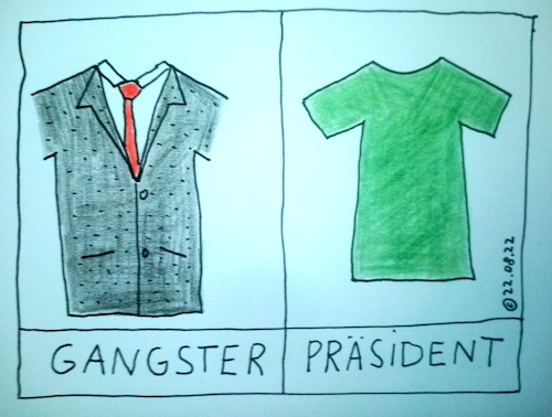 Cartoon: Gangster Präsident (medium) by Müller tagged putin,ukraine,krieg,war