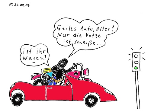 Cartoon: Geiles Auto (medium) by Müller tagged auto,cabrio