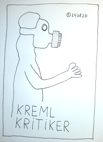 Cartoon: Kreml Kritiker (medium) by Müller tagged kreml,gift,poison