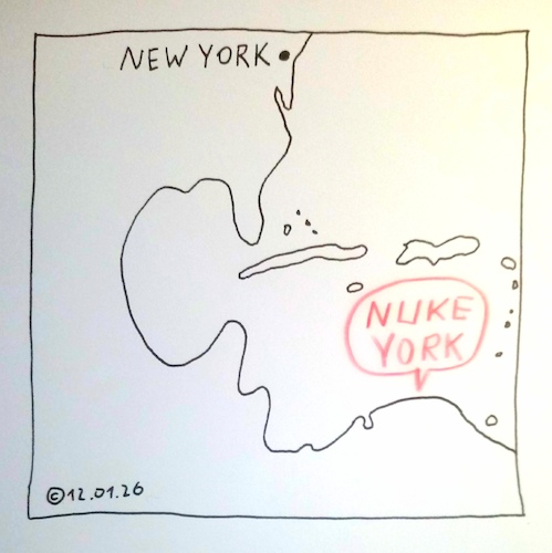 Cartoon: New York Nuke York (medium) by Müller tagged new,york,usa,trumpism