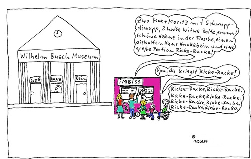 Cartoon: Ricke-Racke (medium) by Müller tagged imbiß,wilhelmbusch