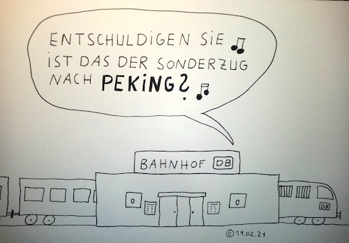 Cartoon: Sonderzug nach Peking (medium) by Müller tagged sonderzug,peking,udolindenberg