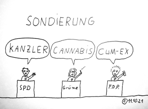Cartoon: Sondierung (medium) by Müller tagged sondierung,spd,grüne,fdp