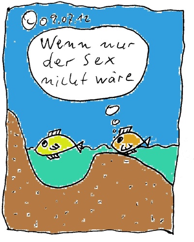 Cartoon: Wenn nur der Sex nicht wäre (medium) by Müller tagged fische