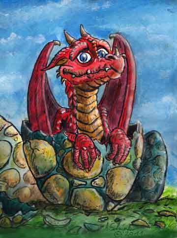 Cartoon: dragonbaby (medium) by develino tagged dragon