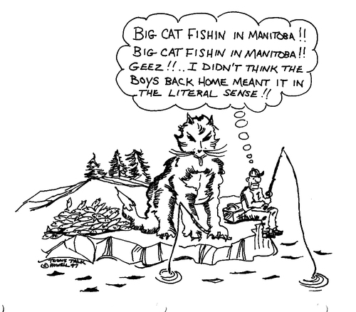 Cartoon: Big Cat Fishing (medium) by Toonstalk tagged big,cat,fishing,manitoba