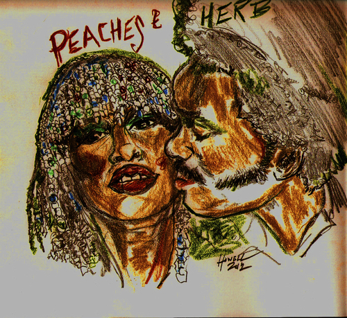 Cartoon: Peaches And Herb (medium) by Toonstalk tagged entertainers,singers,duo,music,reunited,recording,artists