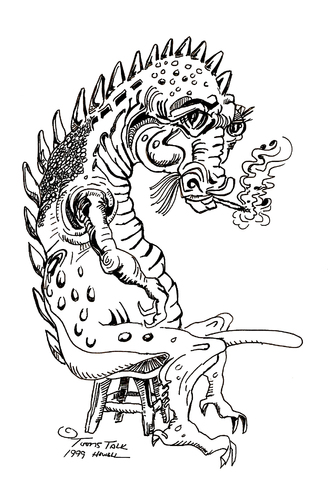 Cartoon: PUFFY D (medium) by Toonstalk tagged puff,the,magic,dragon,smokin