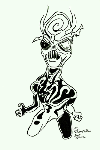 Cartoon: SCREAM 100 (medium) by Toonstalk tagged scream,aliens,monster,demon,creepy,scarey,terror