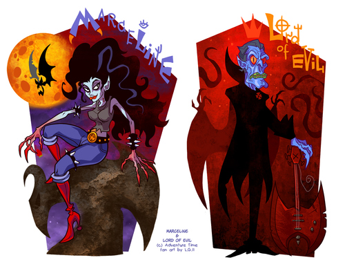 Cartoon: Small evil family (medium) by Garvals tagged marceline,vampire,demon,monster,adventure,time