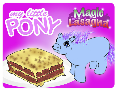 Cartoon: My Little Pony Magic Lasagna (medium) by prinzparadox tagged my,little,pony,lasagna,lasagne,pferdefleisch,pferdefleischskandal,horse,meat,horsemeat,scandal