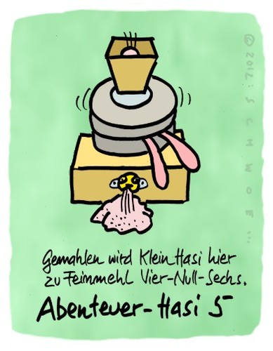 Cartoon: Hasi 63 (medium) by schwoe tagged hasi,hase,abenteuer,mühle,mahlen,mehl,korn