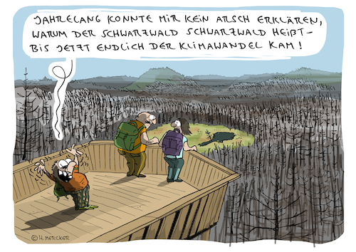 Cartoon: Aussicht (medium) by H Mercker tagged waldsterben,wald,fichten,ökologie,klimawandel,klima,cartoon,mercker,tagesaktuell,schwarzwald,nordschwarzwald,freudenstadt,ellbachsee,zukunft,waldsterben,wald,fichten,ökologie,klimawandel,klima,cartoon,mercker,tagesaktuell,schwarzwald,nordschwarzwald,freudenstadt,ellbachsee,zukunft