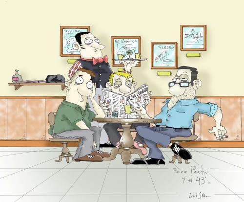 Cartoon: Bar (medium) by Luiso tagged cofee
