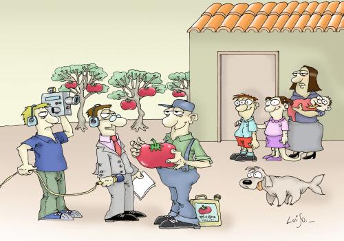 Cartoon: Buena cosecha (medium) by Luiso tagged tomate,
