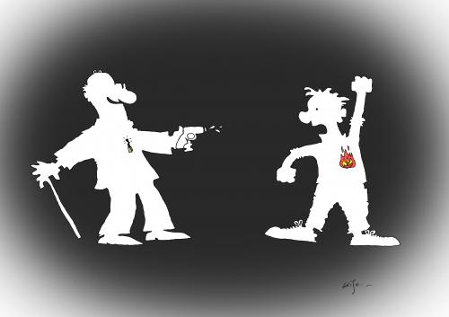 Cartoon: Fuego 2 (medium) by Luiso tagged fire