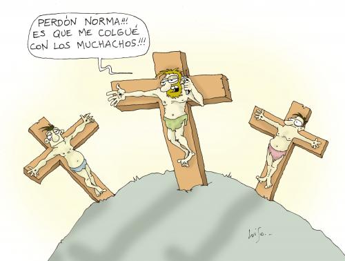 Cartoon: Juan Cruz 3 (medium) by Luiso tagged cruz