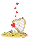 Cartoon: Melodie d Amore (small) by piro tagged love,music